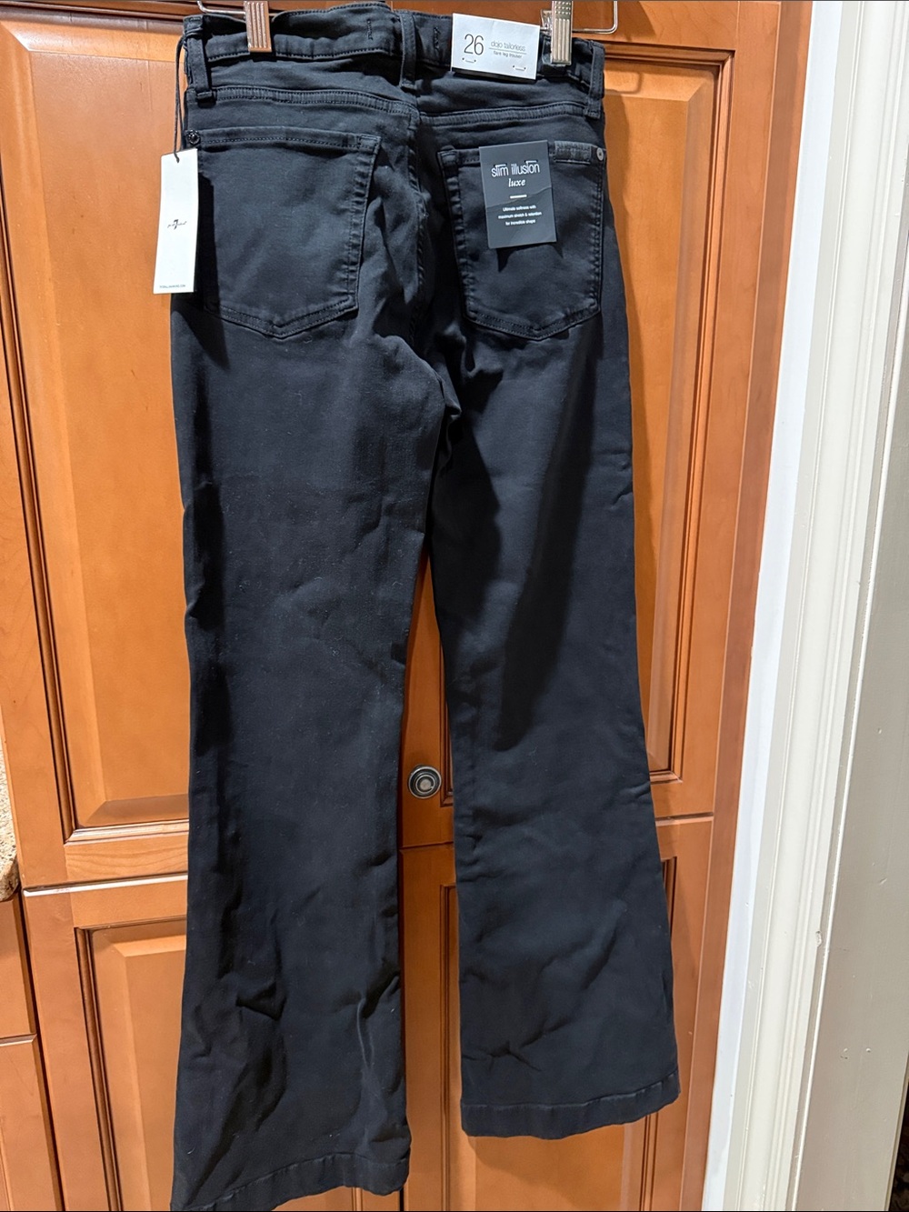 Seven High-Rise Black Women's Jeans size 26 Dojo Tailorless Flare Leg Trouser